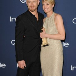 Robin Wright y Ben Foster en la after-party de los Globos de Oro 2014