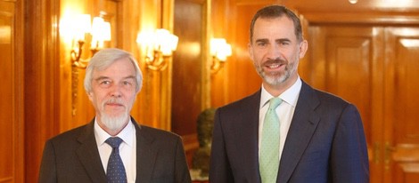 El Rey Felipe VI con Rolf Heuer