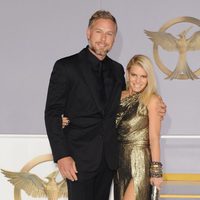 Jessica Simpson y Eric Johnson en el estreno de 'Sinsajo' en Los Ángeles