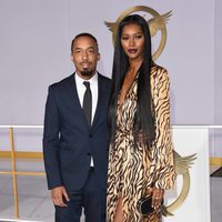 Jessica White y Dallas Austin en el estreno de 'Los Juegos del Hambre: Sinsajo Parte 1' en Los Ángeles