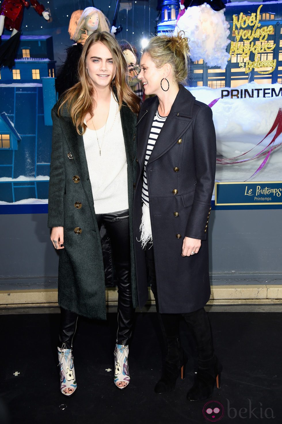 Cara Delevingne y Kate Moss en Printemps Paris