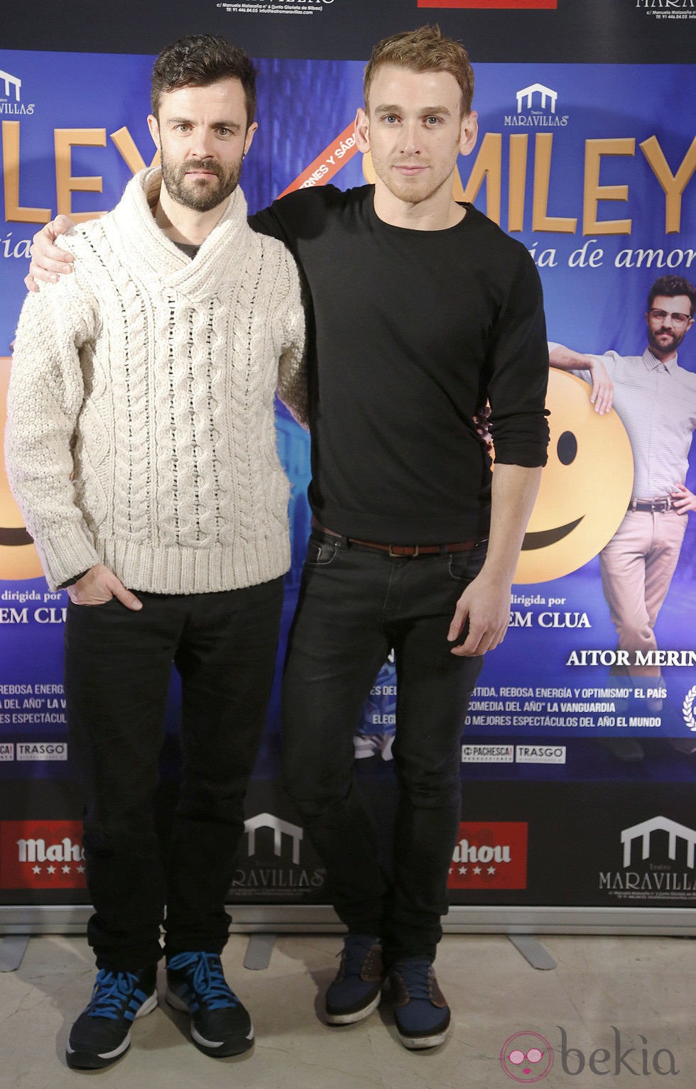 Aitor Merino y Ramón Pujol en el estreno de 'Smiley'