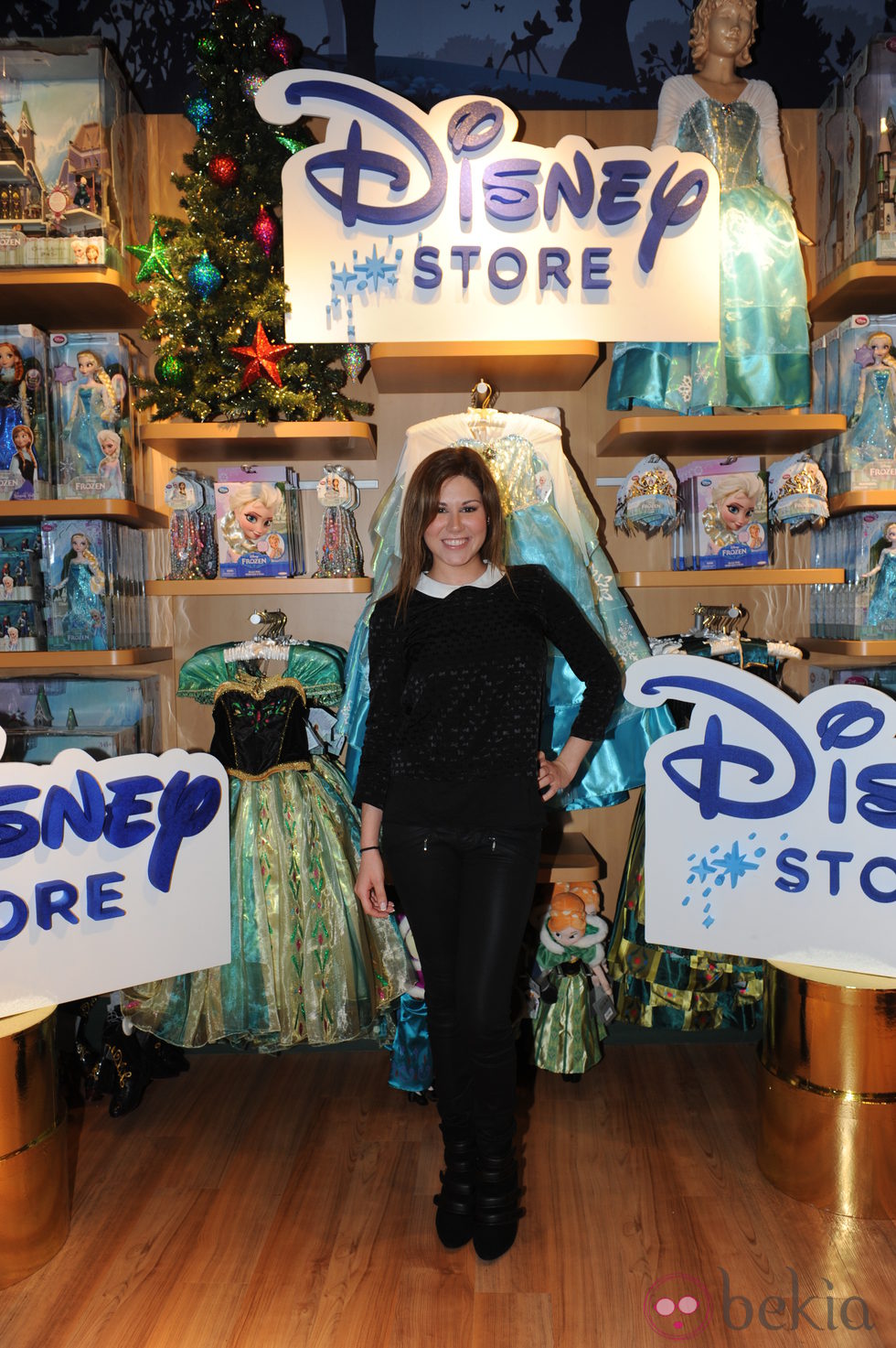 Tamara en la inauguración de una tienda infantil en Barcelona