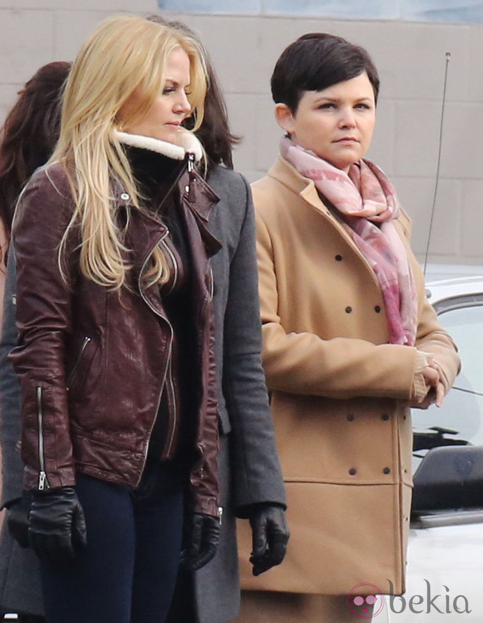 Jennifer Morrison y Ginnifer Goodwin en el rodaje de 'Once Upon a Time'