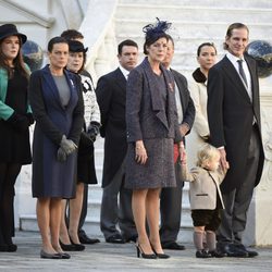 Estefanía y Carolina de Mónaco, Sasha y Andrea Casiraghi en el Día Nacional de Mónaco 2014