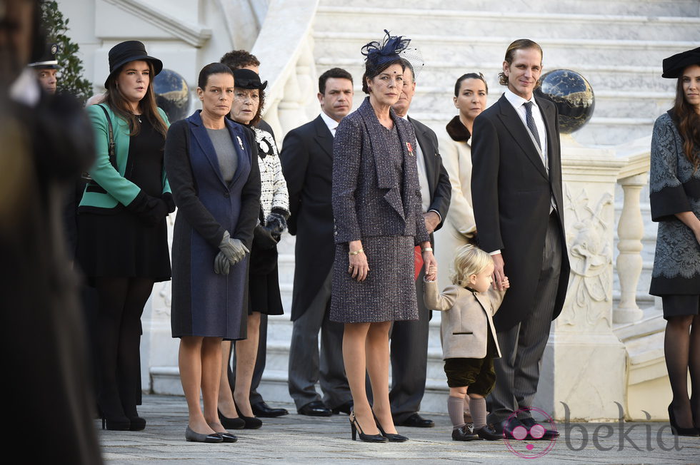 Estefanía y Carolina de Mónaco, Sasha y Andrea Casiraghi en el Día Nacional de Mónaco 2014