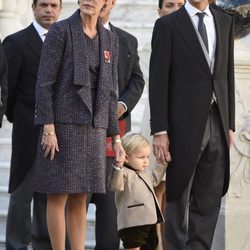 Carolina de Mónaco con Sasha y Andrea Casiraghi en el Día Nacional de Mónaco 2014