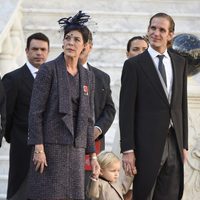 Carolina de Mónaco con Sasha y Andrea Casiraghi en el Día Nacional de Mónaco 2014