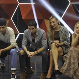 Omar, Luis, Paula y Yolanda en la sala de expulsiones de 'Gran Hermano 15'