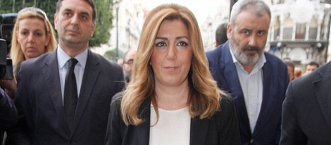 Susana Díaz en la capilla ardiente de la Duquesa de Alba