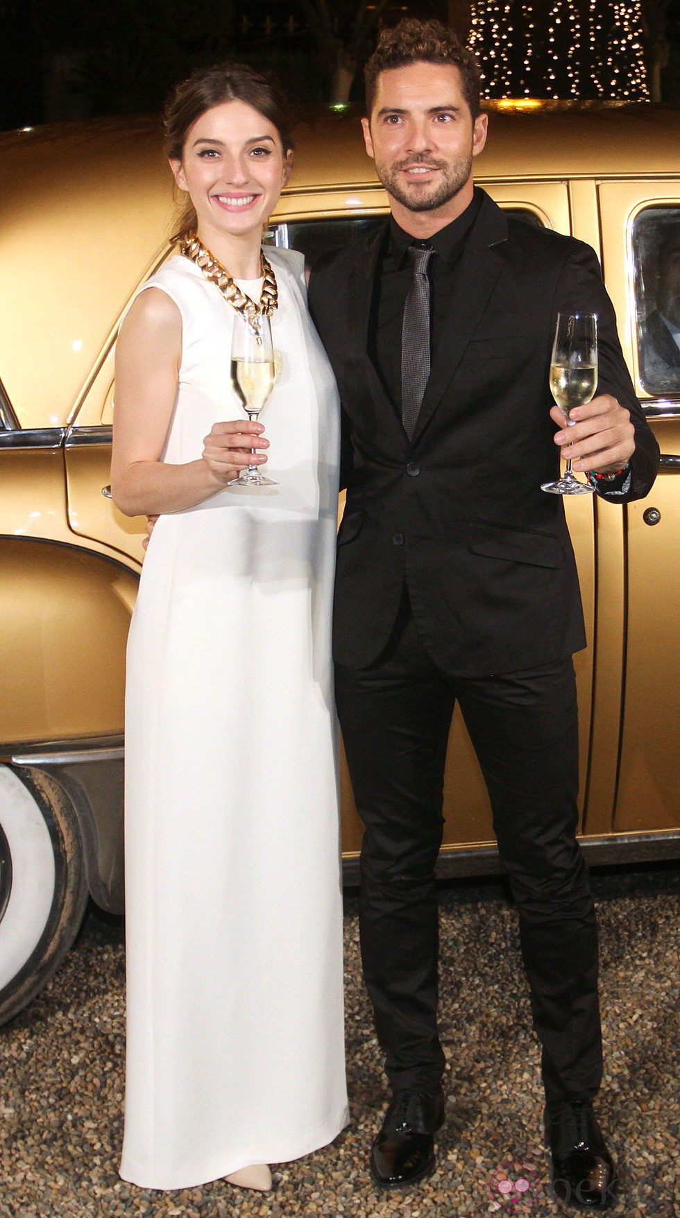 María Valverde y David Bisbal en la presentación del anuncio de Freixenet