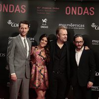 Peter Vives, Adriana Ugarte, Tristán Ulloa y Carlos Santos en los Premios Ondas 2014