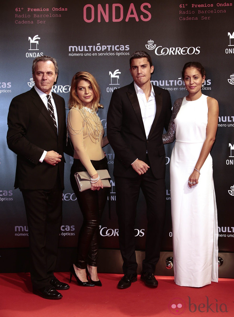 José Coronado, Thaïs Blume, Álex González e Hiba Abouk en los Premios Ondas 2014