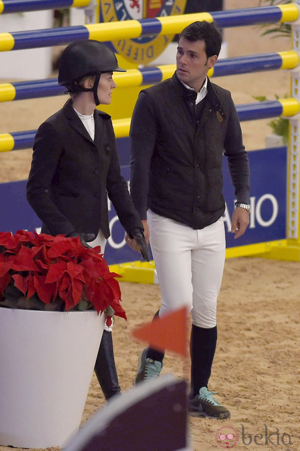 Marta Ortega y Sergio Álvarez en la Madrid Horse Week 2014