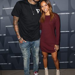 Chris Brown y Karrueche Tran en la Alexander Wang x H&M Pre-Shop Party