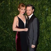 Anne Marie Duff y James McAvoy en los Evening Standard Theatre Awards 2014