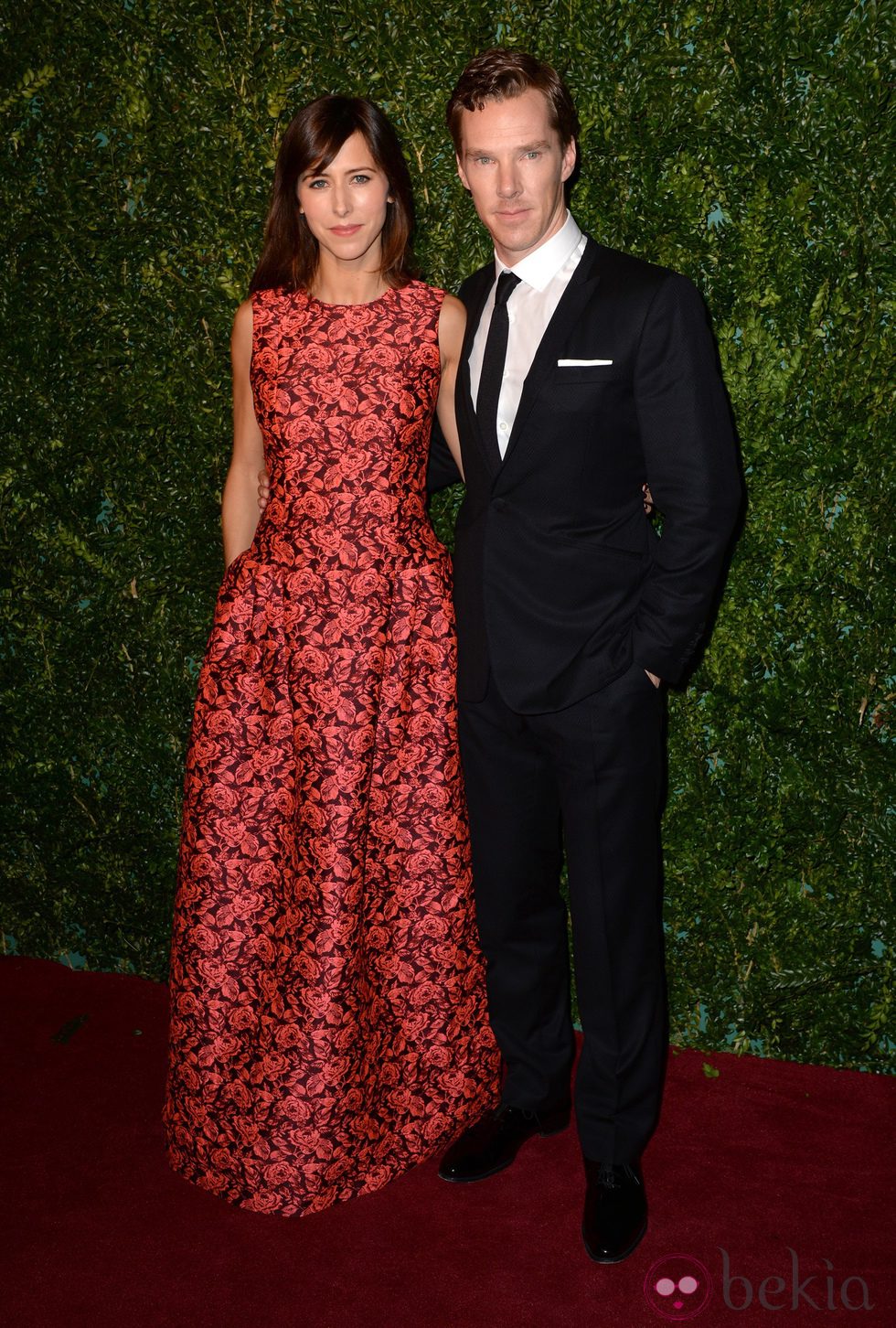 Benedict Cumberbatch y Sophie Hunter en los Evening Standard Theatre Awards 2014