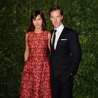 Benedict Cumberbatch y Sophie Hunter en los Evening Standard Theatre Awards 2014