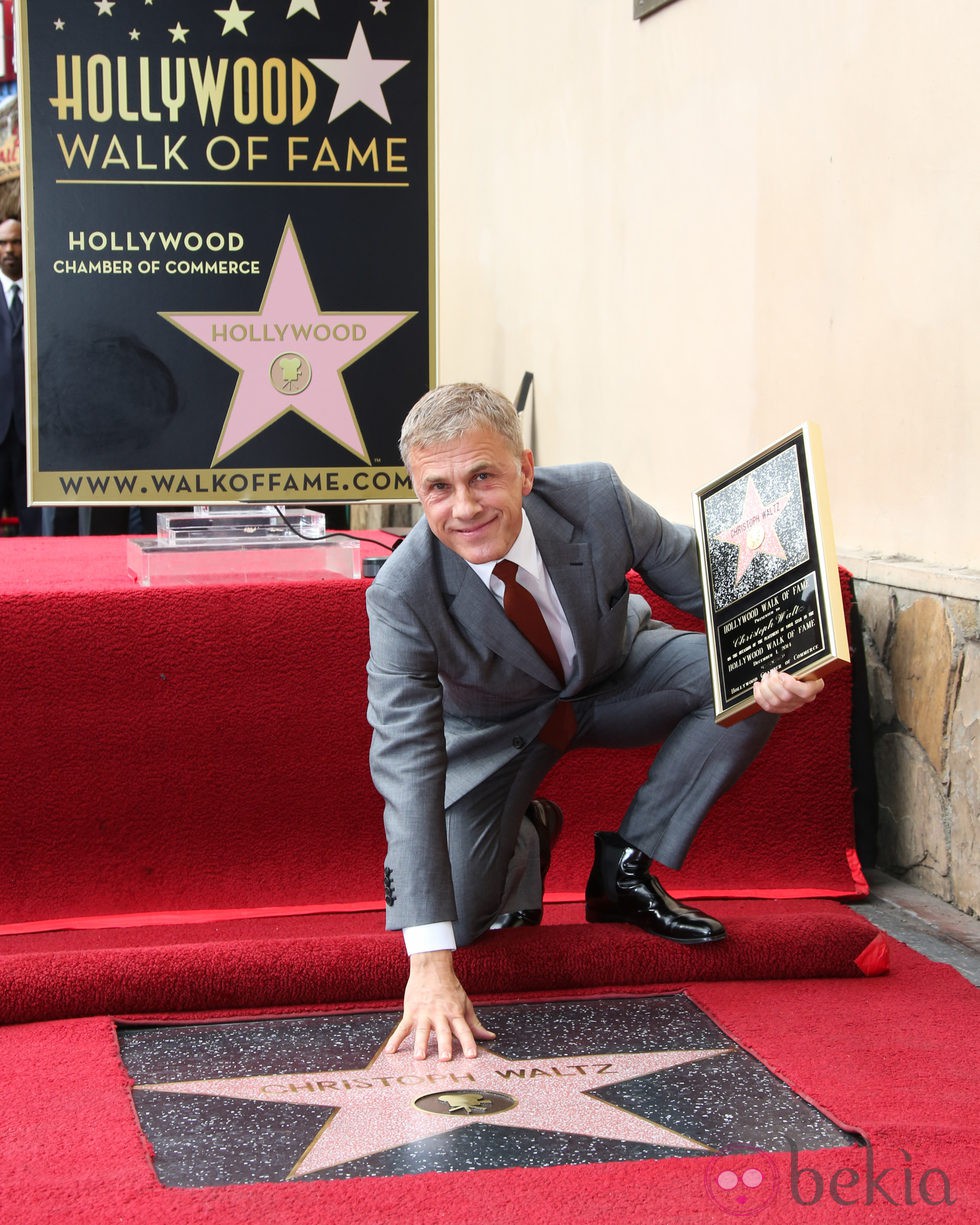 Christoph Waltz recibe su estrella en el Paseo de la Fama de Hollywood 