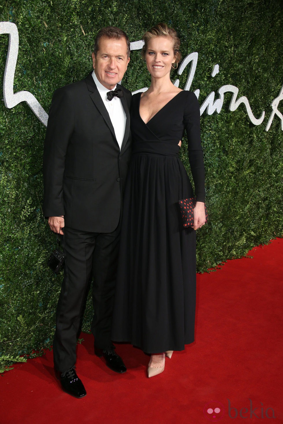 Mario Testino y Eva Herzigova acuden a los 'British Fashion Awards 2014' en Londres