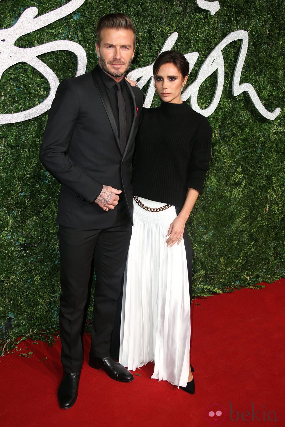 David y Victoria Beckham acuden a los 'British Fashion Awards 2014' en Londres