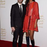 Nicolas Ghesquiere y Liya Kebede acuden a los 'British Fashion Awards 2014' en Londres