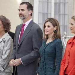 La Reina Sofía, el Rey Felipe, la Reina Letizia y la Infanta Elena en los Premios Nacional del Deporte 2013