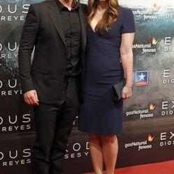 Christian Bale y Sibi Blazic en el estreno de 'Exodus' en Madrid