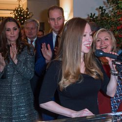 Hillary y Chelsea Clinton con los Duques de Cambridge en un acto de la Fundación Clinton