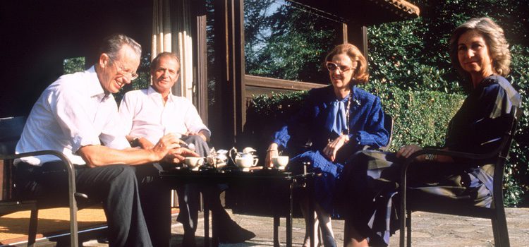 Los Reyes Juan Carlos y Sofía con los Reyes Balduino y Fabiola de Bélgica