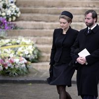 Guillermo y Estefanía de Luxemburgo en el funeral de Fabiola de Bélgica