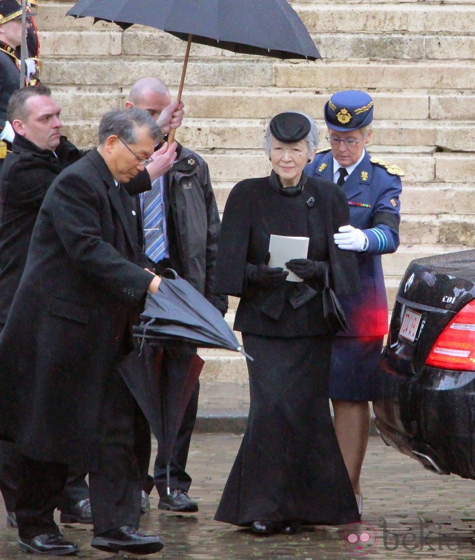 Michiko de Japón en el funeral de Fabiola de Bélgica