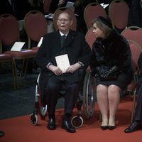 El Gran Duque Juan y los Grandes Duques de Luxemburgo en el funeral de Fabiola de Bélgica