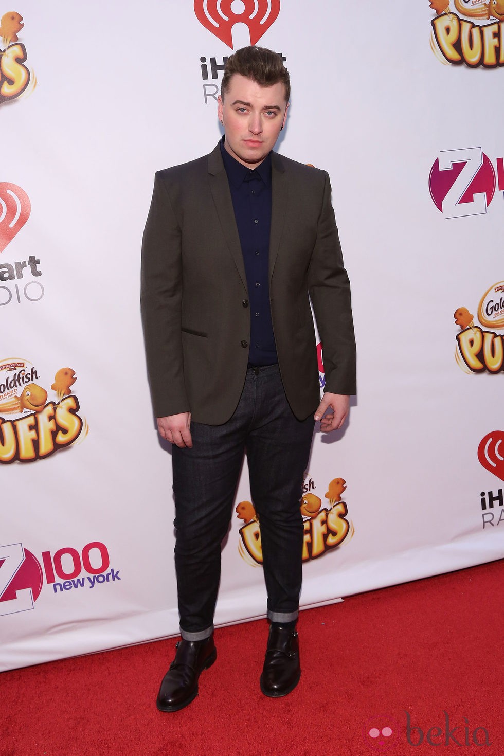 Sam Smith acude al Jingle Ball 2014 en Nueva York