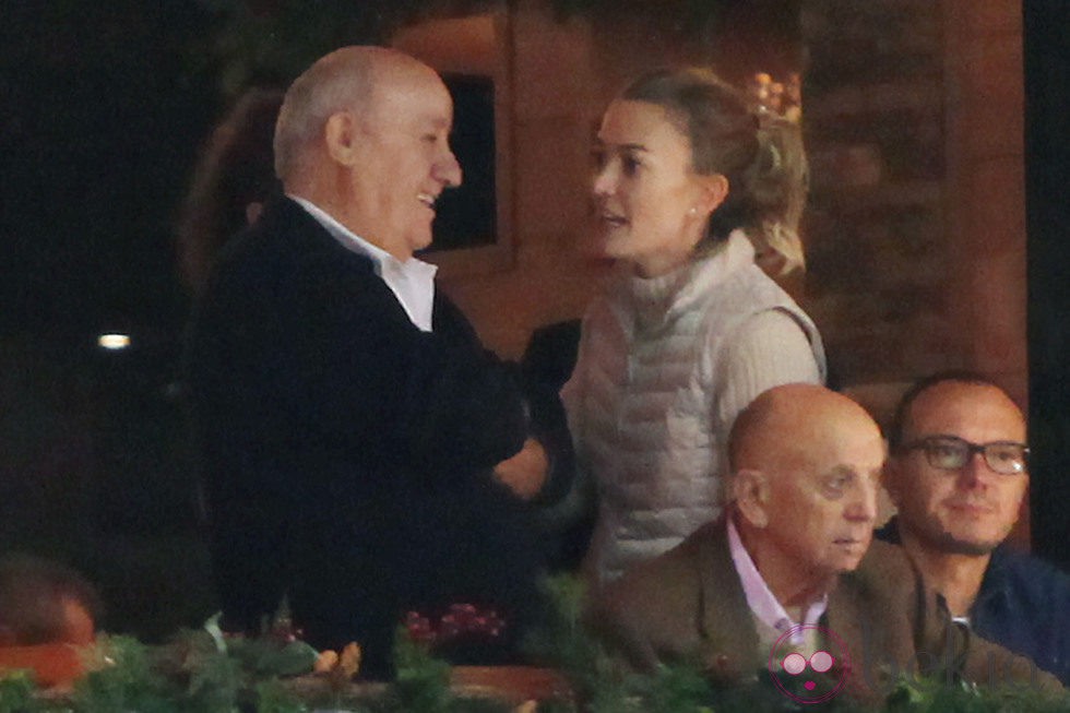 Amancio Ortega y su hija Marta en el Concurso de Saltos de Casas Novas 2014