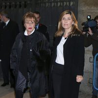 Gemma Cuervo y Natalia Guillén Cuervo en el funeral de la Duquesa de Alba en Madrid