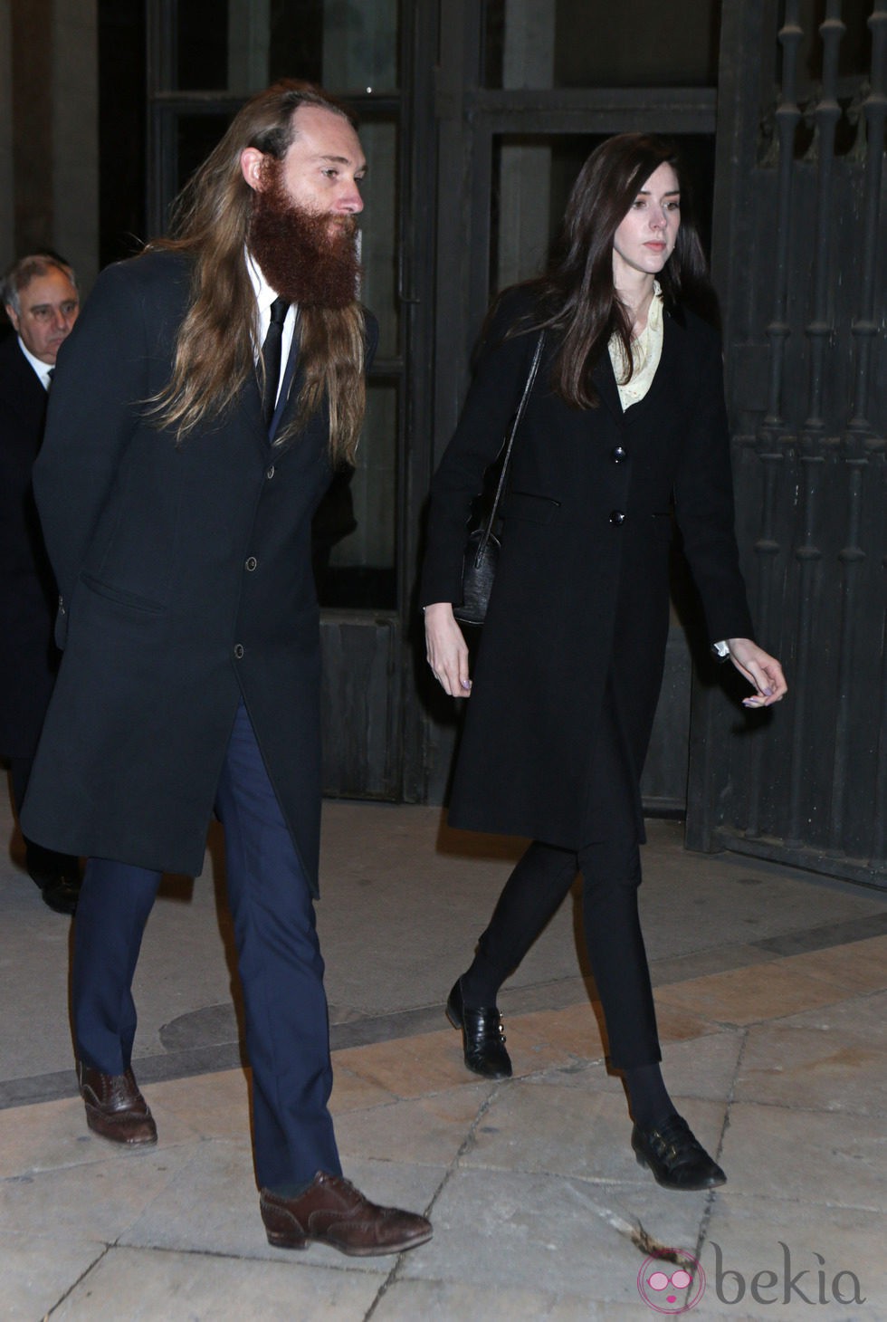 Brianda Fitz-James Stuart y Falkwyn de Goyeneche en el funeral de la Duquesa de Alba en Madrid