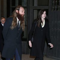 Brianda Fitz-James Stuart y Falkwyn de Goyeneche en el funeral de la Duquesa de Alba en Madrid