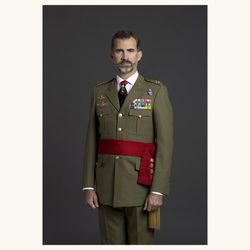 Foto oficial del Rey Felipe VI con uniforme de diario de Capitán General del Ejército de Tierra