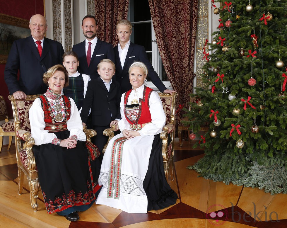 La Familia Real Noruega posa por Navidad 2014