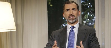 El Rey Felipe dando su primer discurso de Navidad