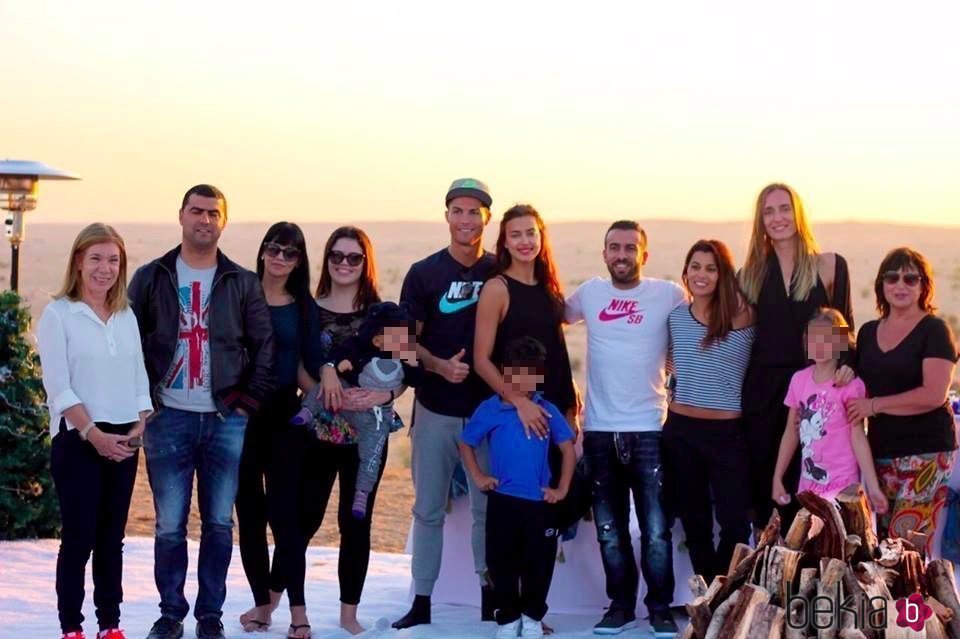 Cristiano Ronaldo celebrando la Navidad 2014 con Irina Shayk y toda su familia