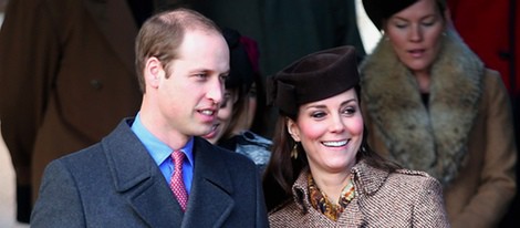 Guillermo de Inglaterra y Kate Middleton en la Misa de Navidad 2014