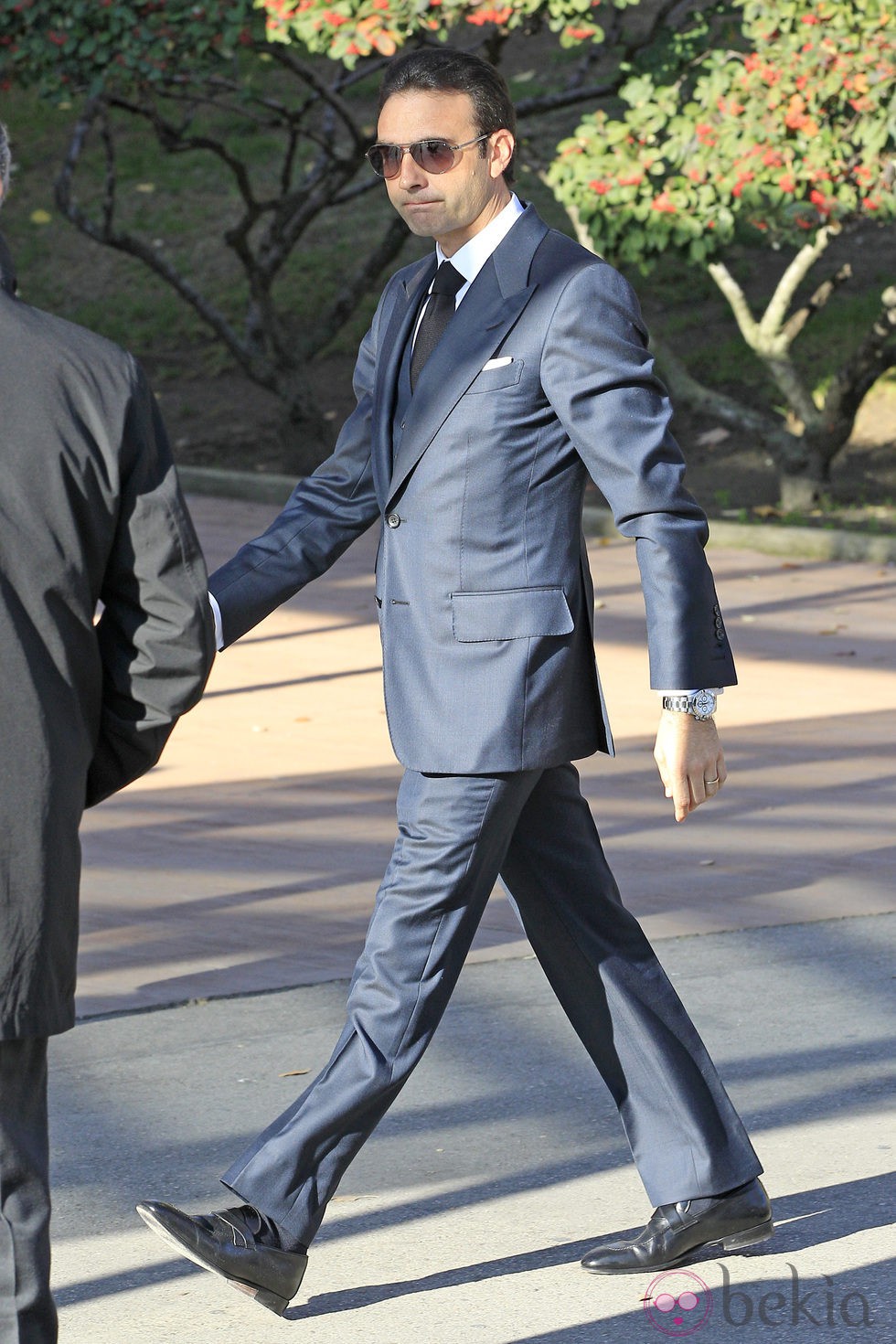 Enrique Ponce en el funeral de su cuñado Victoriano Cuevas