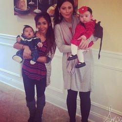 Snooki y JWoww felicitan la Navidad 2014 con sus hijas Giovanna y Meilani