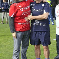 Santiago Segura y Xavier Deltell en el partido benéfico 'artistas vs. toreros'