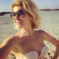 Adriana Abenia disfruta de la Navidad 2014 en las playas de Fuerteventura