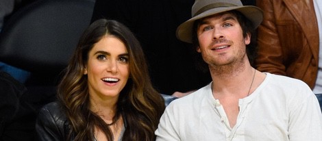 Ian Somerhalder y Nikki Reed, muy cariñosos en un partido de la NBA