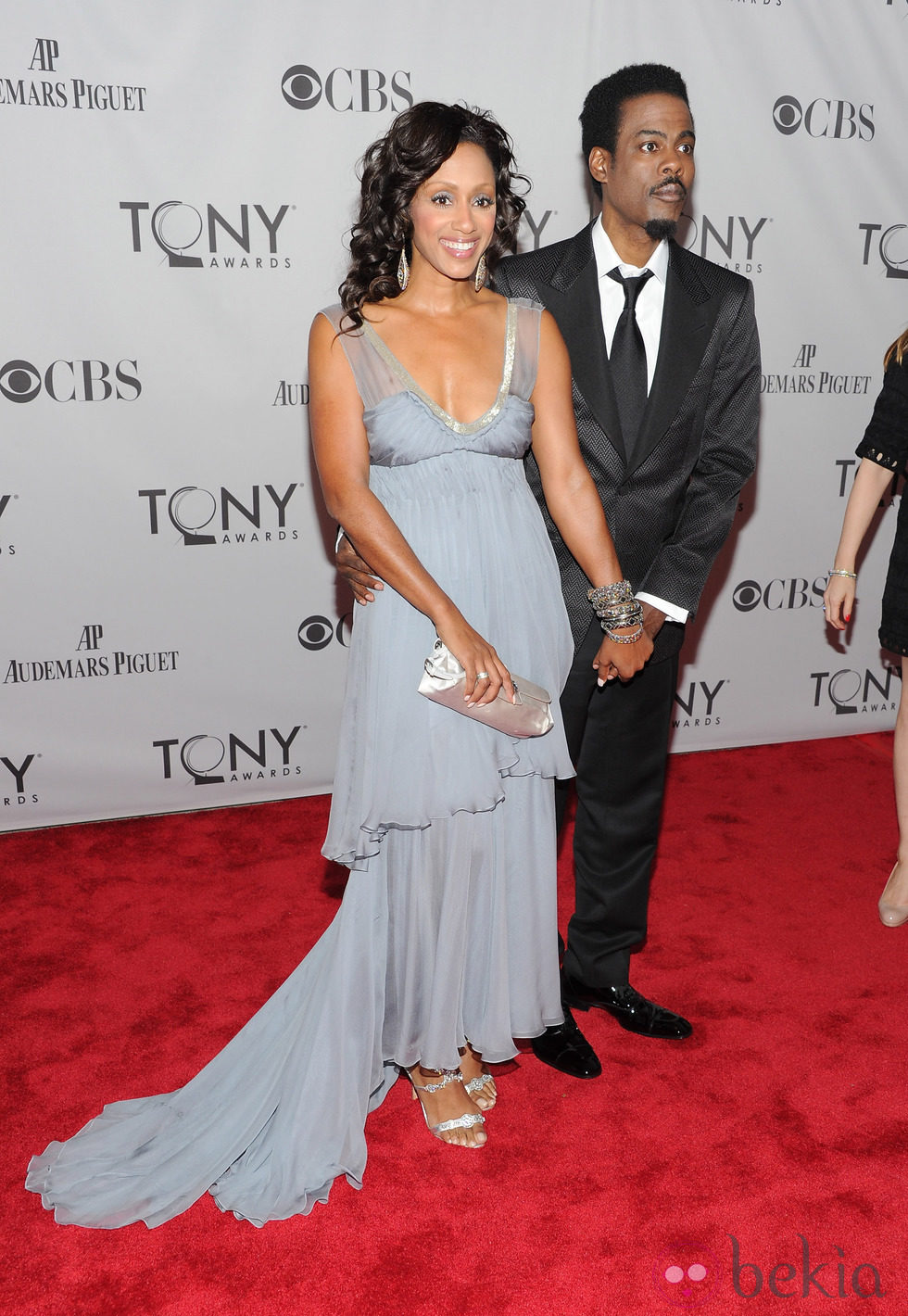 Chris Rock y Malaak Compton-Rock en los premios Tony Awards