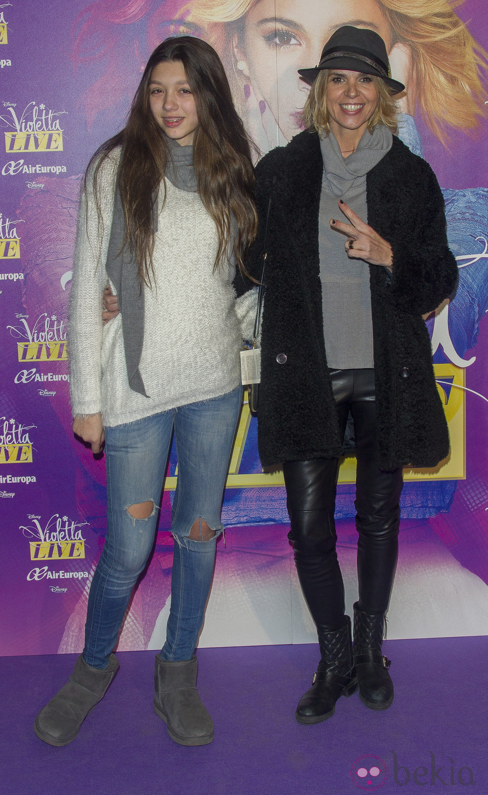 Arancha de Benito en el concierto de Violetta en Madrid